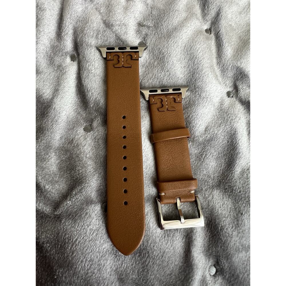 TORY BURCH Camello Brown Leather Band width: approx. 35 mm Apple Watch Strap